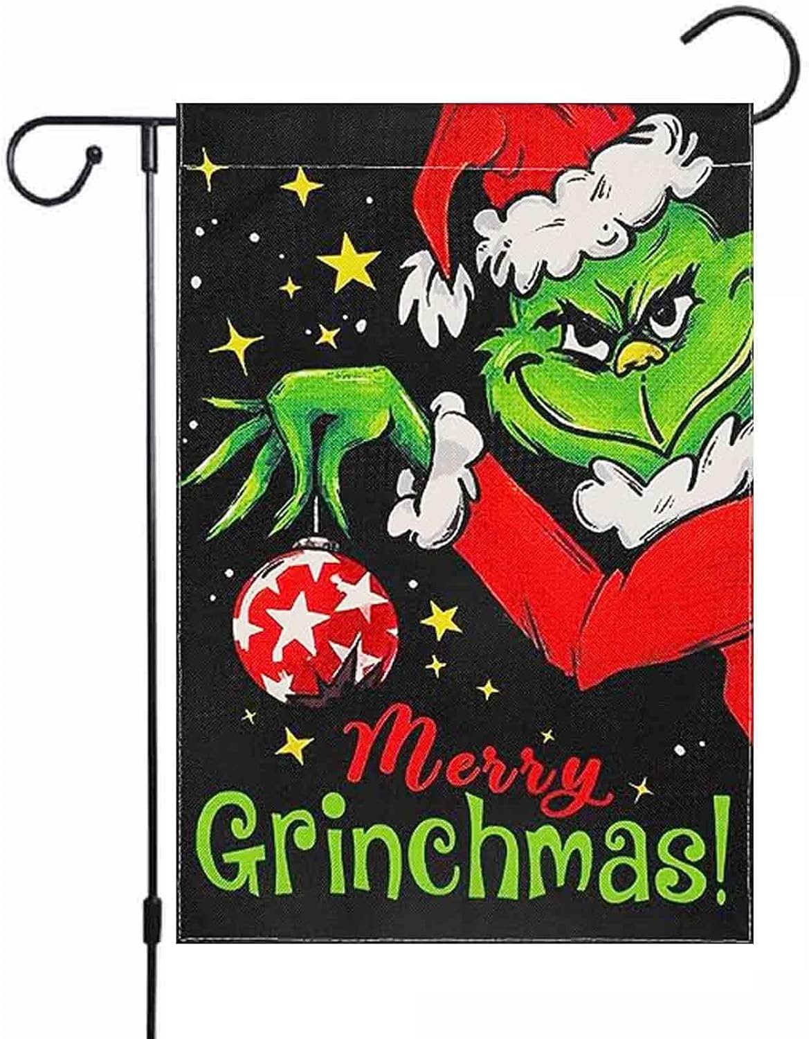 Flags - Christmas Festival Garden Flag 12x18 Inch,Christmas Merry Winter Flags Vertical Double Sided Burlap Flag Holiday Farmhouse Patio Yard Outdoor Garden Ornaments