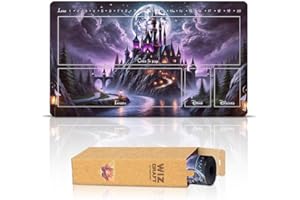 Wizcraft Gaming Lorcana Moonshadow (Stitched) - Lorcana Playmat - Lorcana Mat, Lorcana Game Mat - Non-Slip Rubber with Zones - Lorcana Accessories