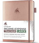Clever Fox Income & Expense Tracker Large A4 Rose Gold Ledger
