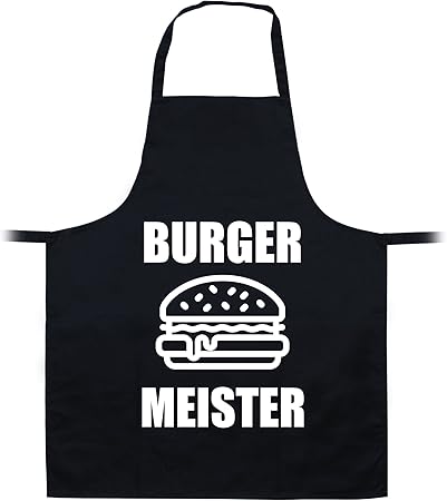 Simpleandsweet Burger Meister Motiv Auf Kochschurze Lustige Spruche Und Zitate Spass Witzig Gartenschurze Grillschurze Unisex Schurze Viele Spruche Und Designs Amazon De Kuche Haushalt