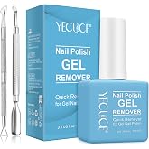 Gel Nail Polish Remover, Remove Gel Nail Polish Within 3-5 Minutes - Quick &amp; Easy Polish Remover - No Need For Foil, Soaking Or Wrapping with 1 PCS Cuticle Pusher + 1 PCS Nail Polish Scraper