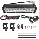 Dirt Bike Light Bar LED 60W 2500LM, Pit Bike Light Bar for Most 7/8" Handlebar, Fit for CRF110, CRF250F, KLX110, TTR110, TTR110, RM85 and YZ450 - Plug and Play
