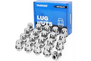 TAGMORE M12x1.5 Lug Nuts - 20pcs Wheel Lug Nuts Set Compatible with 95-22 Avalon, 97-24 Camry, 97-17 4Runner, 03-24 Corolla, 96-23 RAV4, 97-16 Tacoma, 13-22 RX350, Chrome Acorn Wheel Nuts