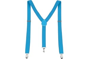 uxcell Women's Suspenders Metal Clips Adjustable Elastic Band Y Shaped Suspender