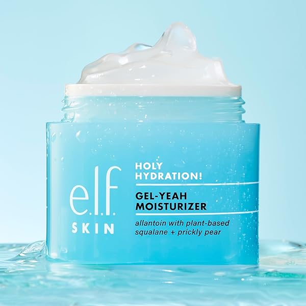 E.L.F. SKIN HOLY HYDRATION! GEL-YEAH MOISTURIZER, LIGHTWEIGHT MOISTURIZER FOR PLUMP, HYDRATED SKIN, INFUSED WITH SQUALANE, VEGAN & CRUELTY-FREE