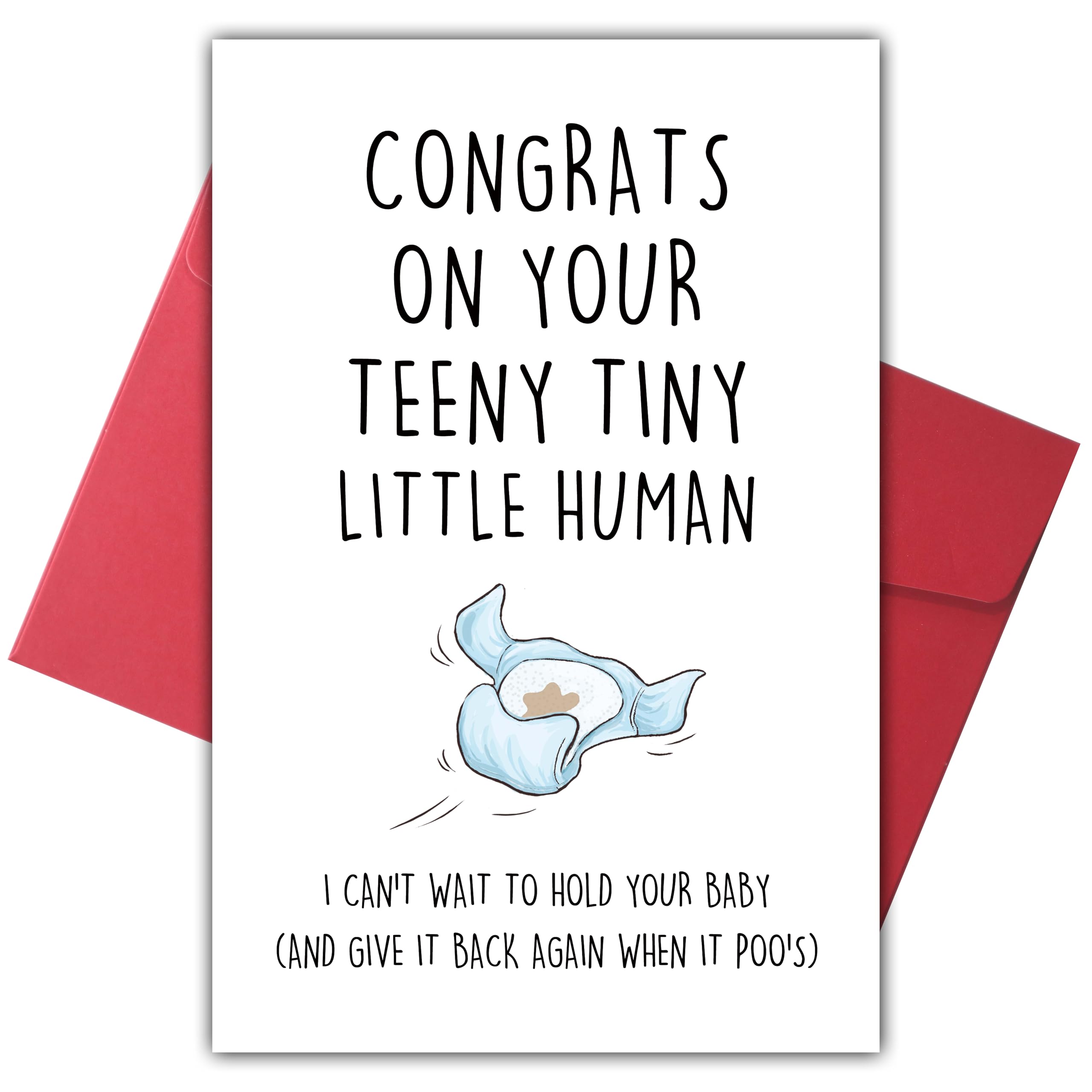 Photo 1 of ***2 CARDS INCLUDED***Funny New Baby Card for Parents, Humorous Congratulations Greeting, Unique Baby Shower Card for Mom or Dad, Hilarious Newborn Gift from Friends***2 CARDS INCLUDED***