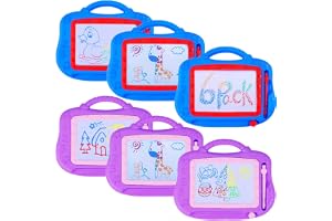 Color Doodle Boards - 6 Pack Magnetic Drawing Board Set for Kids-Toddler Drawing Board and Writing Board-Sketch Pad Bulk Toy Christmas Party Favor Birthday Gift for Toddlers,Preschool,Kindergarten