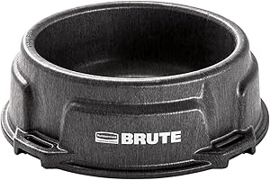 Rubbermaid Commercial Products Brute 1.25-Gallon Tip-Resistant Animal Pan Feeder with Tie-Down Slots, RigidCell Construction, Made in USA for Livestock & Small Animals