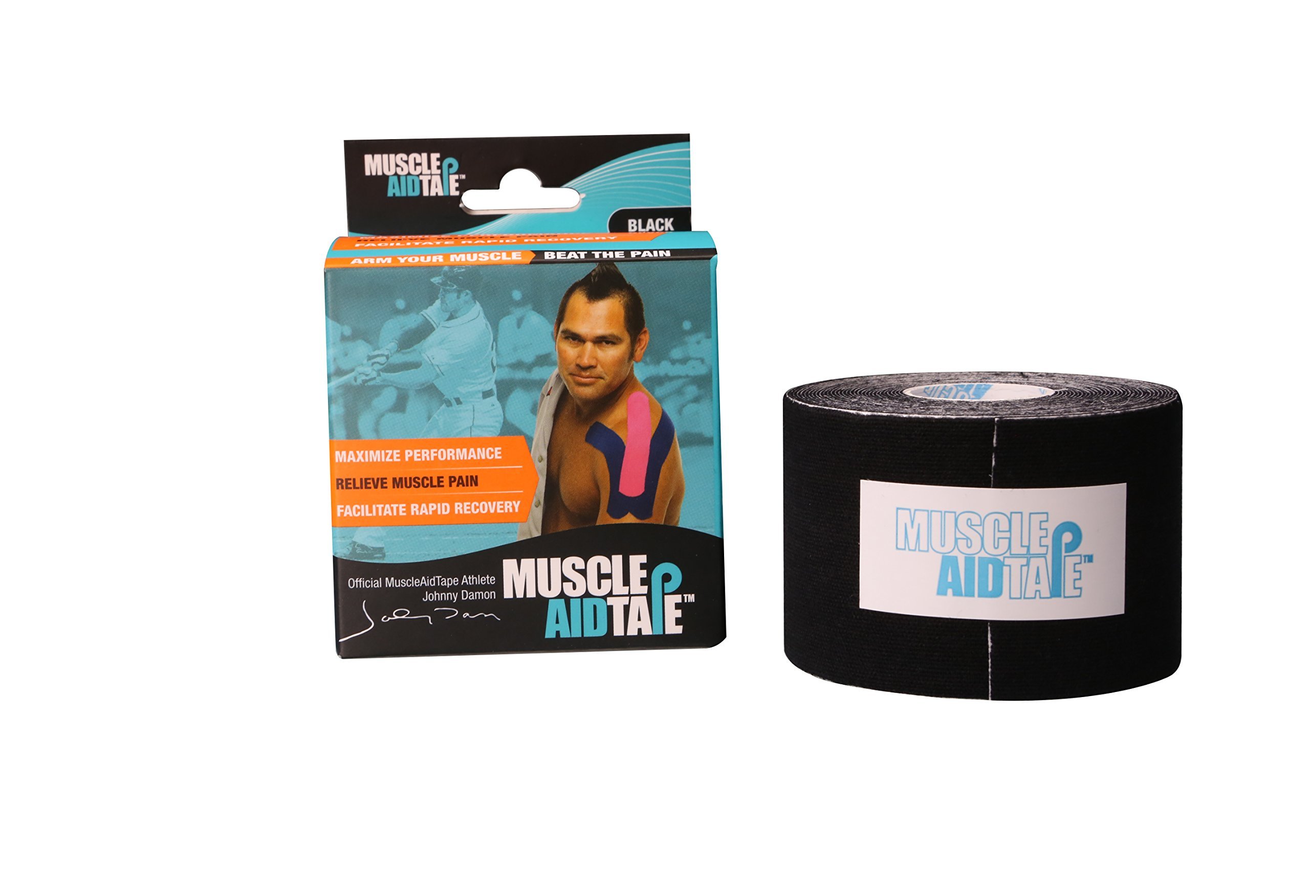 Muscle Aid Tape Muscle Kinesiology Tape - Black, 5 cm x 5 m