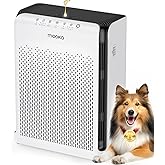 MOOKA Air Purifiers for Home Large Room Up to 2200ft² with ECO Mode, 20dB Ultra-Quiet HEPA Air Filter for Bedroom with Aromatherapy Nightlight, Air Cleaner for Pets Hair Dander Odor Dust Smoke, M200L