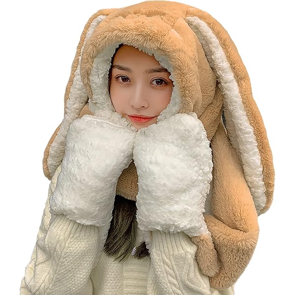 Amazon.com: RoRoDox Faux Fur Furry Hooded Scarf With Pockets Hat