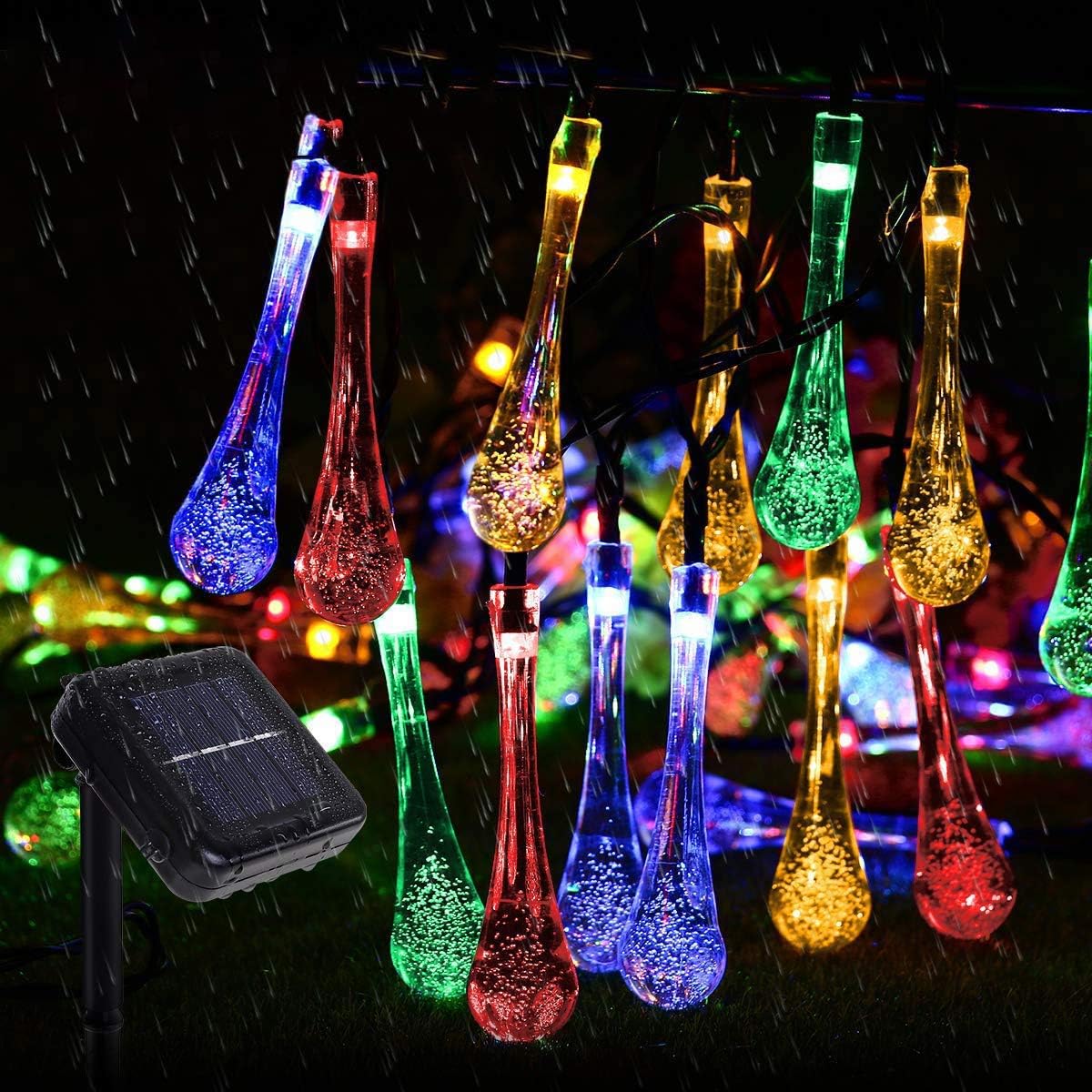 50 LED Multi Color Solar String Lights Outdoor Garden String Fairy