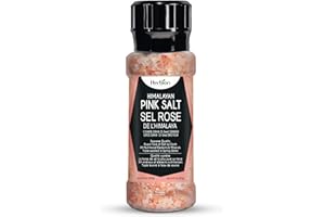 Herbion Naturals Himalayan Pink Salt Coarse Grain Grinder, 225 Grams (7.9 Ounce), Easy to Use, Supreme Quality, Purest Form O
