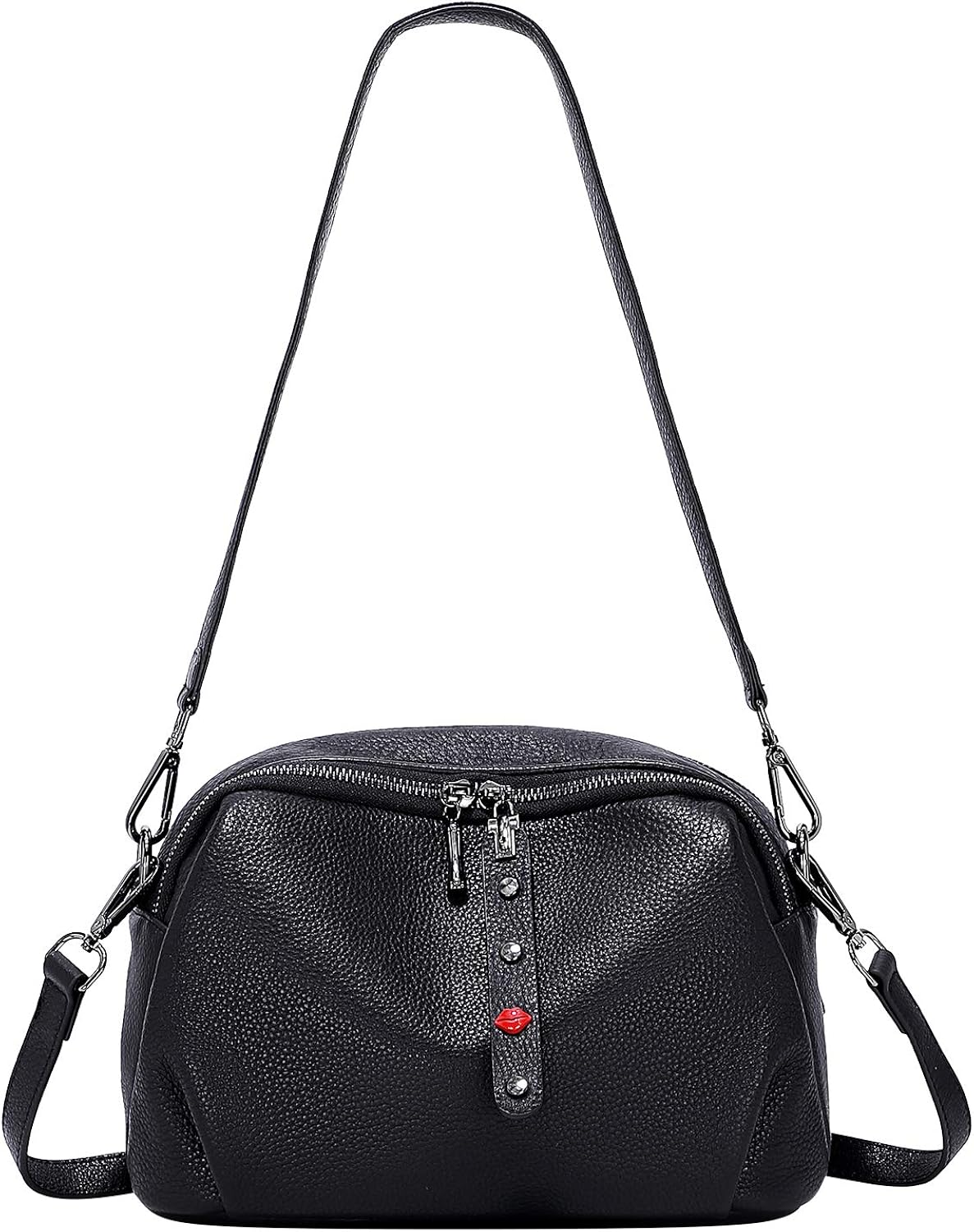 OVER EARTH Medium Crossbody Bag for Women Genuine Leather Convertible