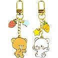 Milkmochabear Milk and Mocha Enamel Keychain Bundle Authentic Merchandise for Bags Accessory Couples Matching Cute Adorable