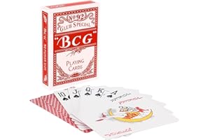 Homnso Playing Cards 1 Pack,Deck of Cards Bulk,Standard Index Poker Cards for Family Games,Parties and Gatherings,Red,1Pack