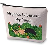 BLUPARK RHONY Inspired Gift Elegance Is Learned Makeup Bag Real Housewife Gift (Elegance Is Learned)