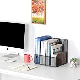 EasyPAG Desk Magazine File Holder Mesh 4 Compartments A4 Black view 5