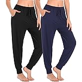 Envlon Womens Yoga Pants Loose Lightweight Workout Sweatpants Drawstring Comfy Joggers Casual Lounge Pants with Pockets