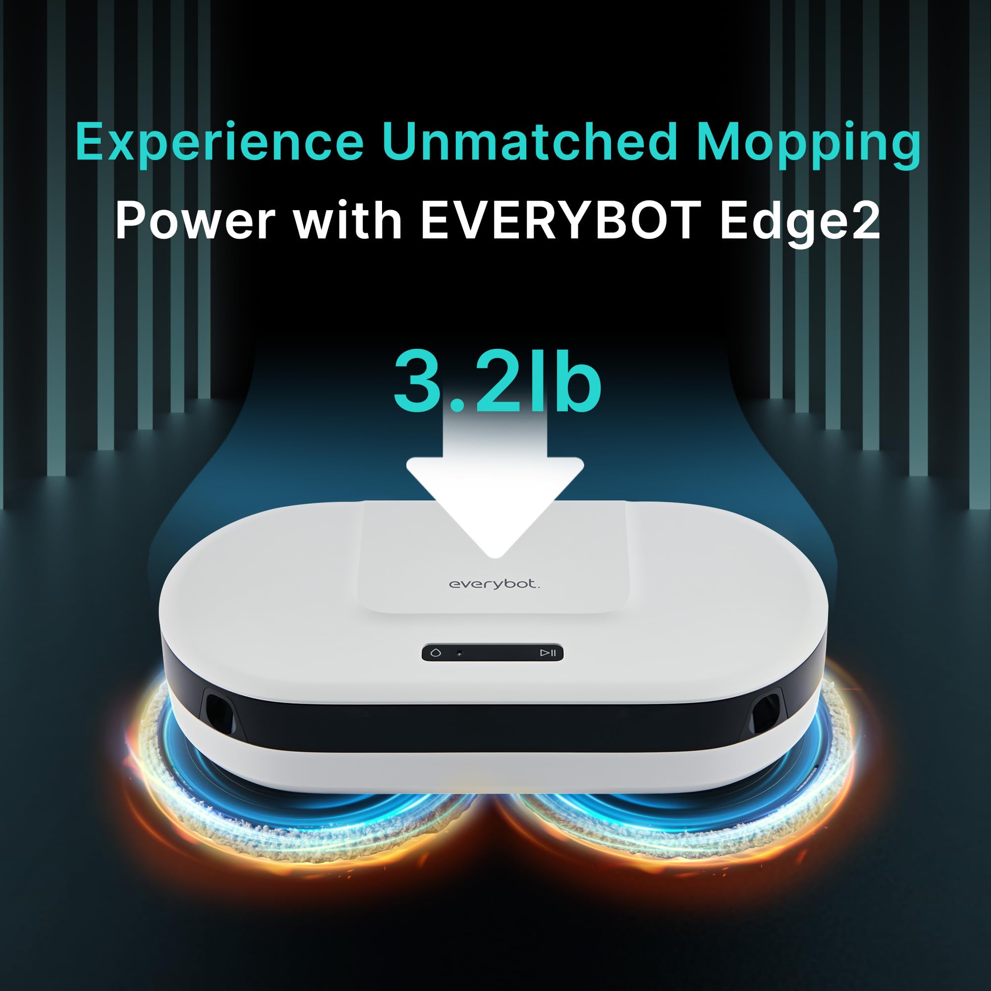 EVERYBOT Edge2 Robot Mop - 2024 Upgraded Spin Mop, Wheel-Less Design, 42dB Quiet, 210ml Tank, Remote Control - View #11