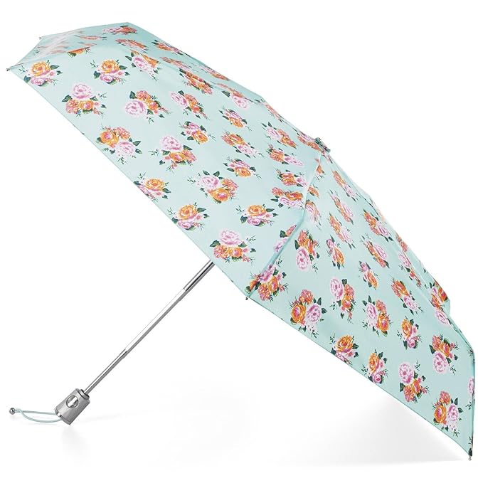 Isotoner totes Mini Auto Open Close NeverWet and SunGuard Umbrella