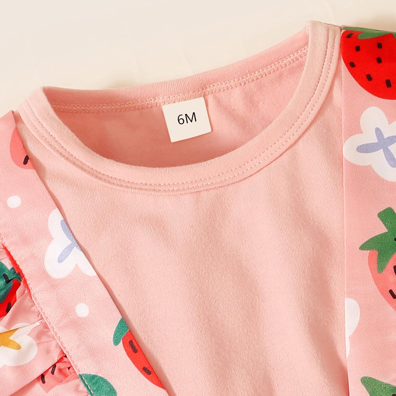 Baby Girl Short Sleeve Pink Suspender Skirt Set Shirt+Overall Skirt Outfit 3-24M: Clothing