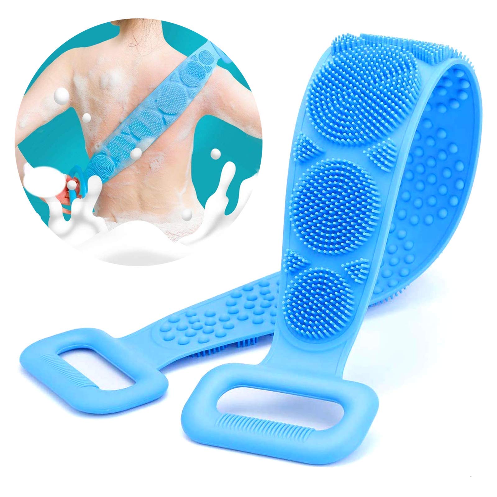 Vineco 2020 Body Silicone Shower Brush Double Sided Super Soft to Dirt Easy Clean Good Foam
