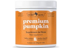 Wild Acre Pumpkin Powder for Dogs - Puree Treat or Food Topper - Fiber Source for Dogs - 8oz