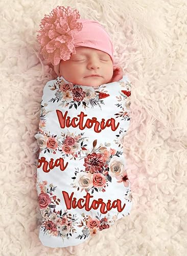 personalized swaddle blanket girl
