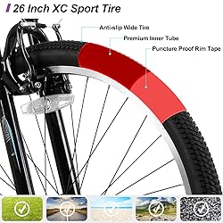 HH HILAND Women 26 Inch Mountain Bike, Mens and