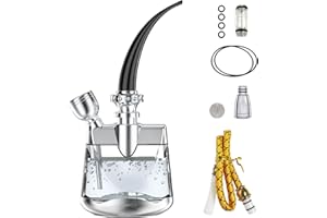 LYTFEI Portable Hookah Set for Travel - Premium Handheld Hookah, Mini Hookahs Real Metal Accessories, Small Hookahs Shisha (transparent)