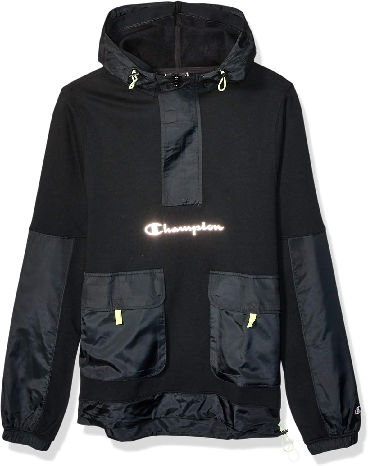 Champion LIFE Men's Sideline Quarter Zip Pullover with Woven: Clothing