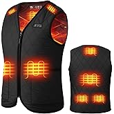 KEMIMOTO Womens Heated Vest with Battery Pack Included, Heated Jackets for Women, Women's Zip Up Winter Electric Quilted Vest