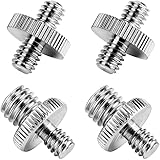 Mudder 1/ 4 Inch Male to 1/ 4 inch Male Screw 1/ 4 Inch Male to 3/ 8 Inch Male Threaded Screw Adapter for Camera/ Tripod/ Monopod/ Ballhead/ Light Stand (4 Pieces)