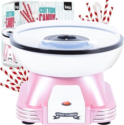 Gadgy Cotton Candy Machine – Pink Home Candy Floss Maker for Parties