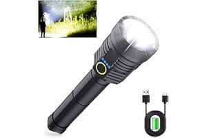 ALIFA Super Bright LED Flashlights High Lumens, Tactical Rechargeable Flashlight 990,000 Lumens with 4 Modes & Waterproof, Handheld Powerful 12000mAh High Capacity Flash Light for Outdoor or Emergencies