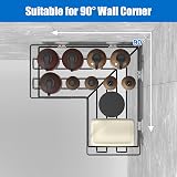 UUlioyer Corner Shower Caddy 3-Pack Black Rustproof No-Drill Shelf view 3