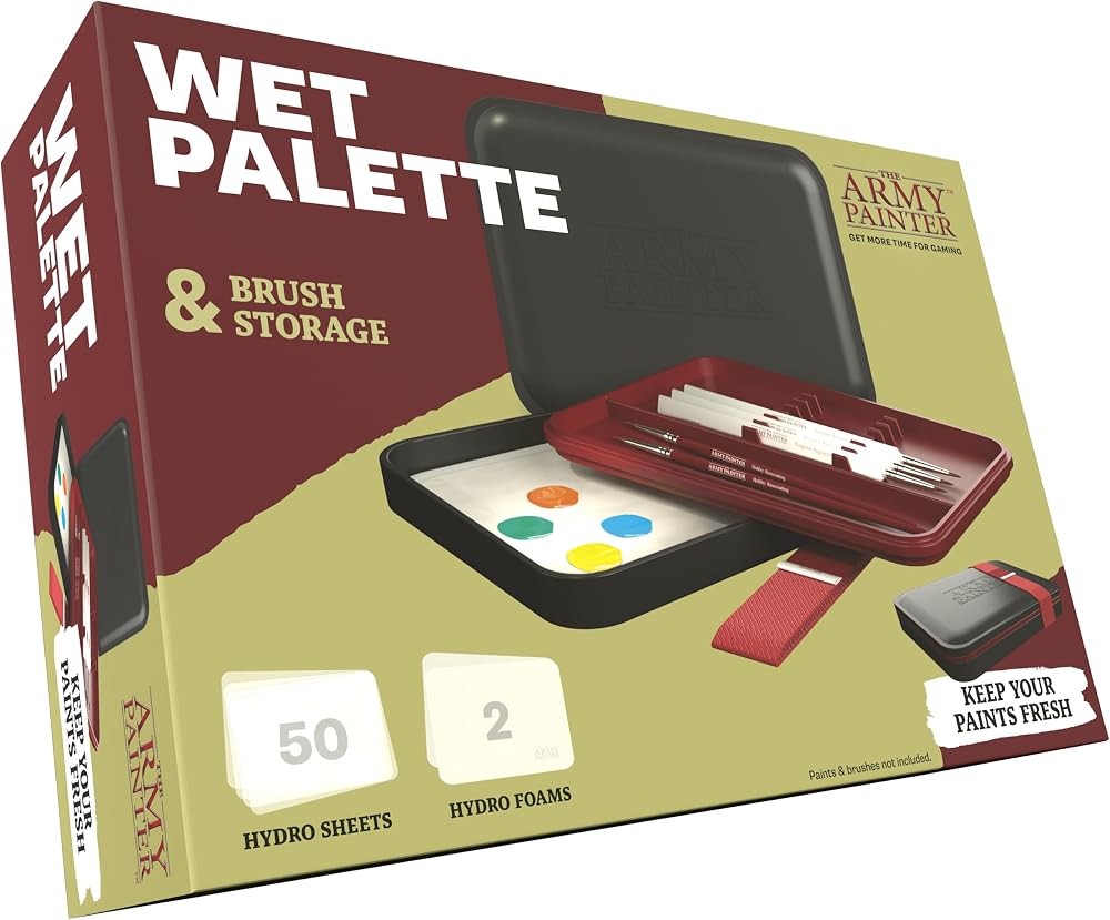 The Army Painter Wet Palette for Acrylic Paint with 50 Hydro Sheets