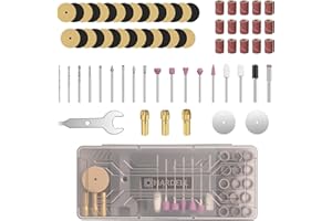 HARDELL 69pcs Rotary Tool Accessories, Power Rotary Tool Accessories kit with 1.0/1.6/2.3mm Diameter Shanks, Universal Rotary Tool Bits for Woodworking, Drilling, Engraving, Polishing, Carving