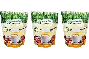 SugarLike Erythritol Zero Calorie - Sugar Free TableTop Substitute for, Baking, and Keto Diets - Non-GMO, Gluten-Free, Vegan 