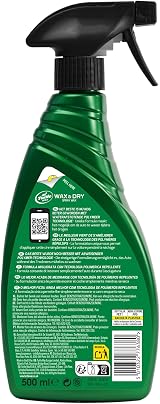 Turtle Wax Wax It Dry Car Spray Wax 500ml Carnauba Polymer Formula High-Gloss view 7