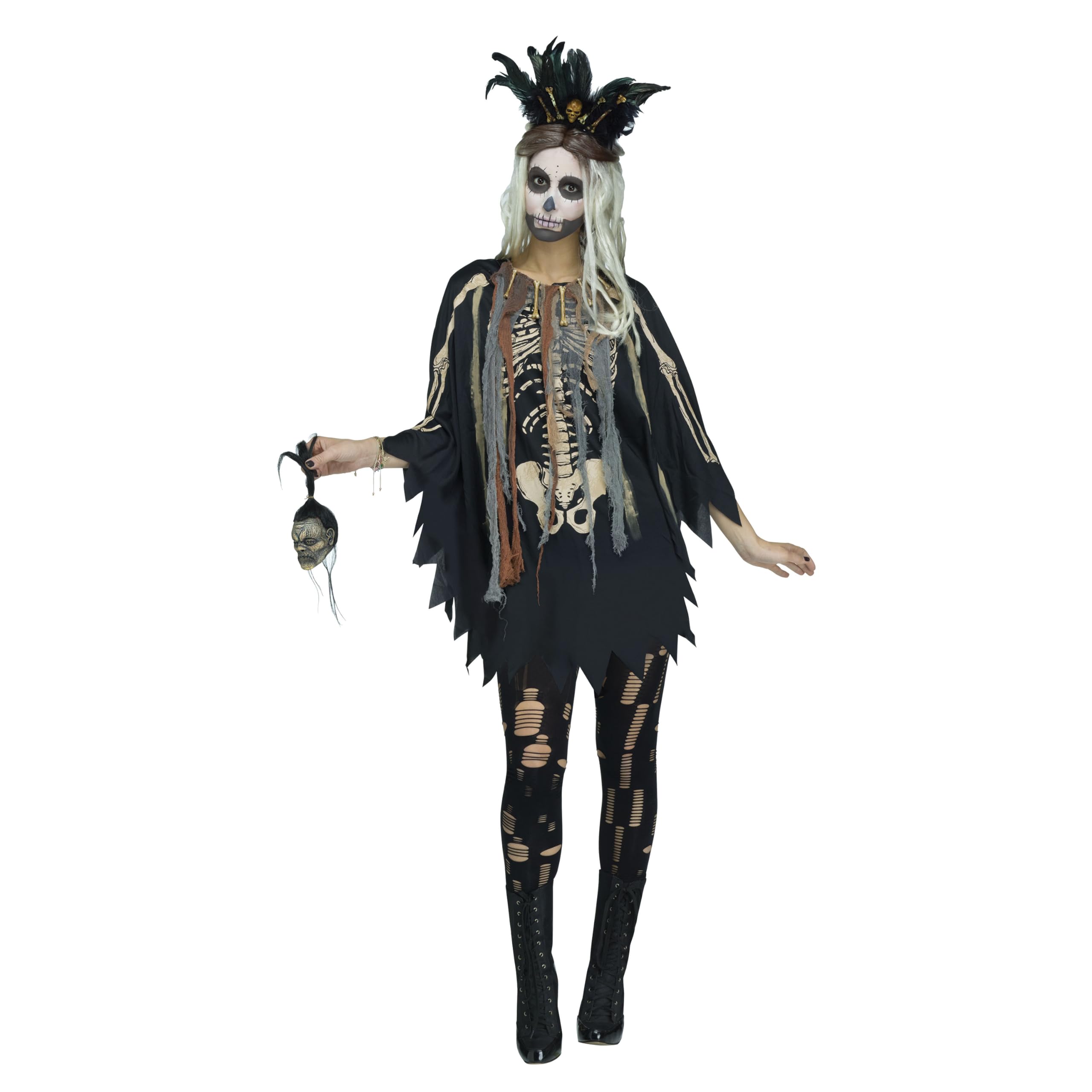 Voodoo Poncho Costume, Multi, One Size