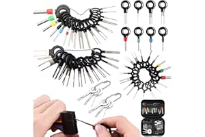 Vignee 60pcs Terminal Removal Tool kit,Pins Terminals Puller Repair Tools for Car Pin Extractor Electrical Wiring Crimp Connectors,Key Extractor Depinning Tool Set