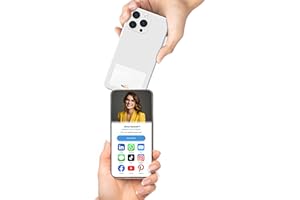 Dot Digital Business Card for Back of Phone (TapSnap) | No Subscription/No-Fee | Instantly Share Contact Info, Socials & More - for iPhone and Android - NFC Tap to Share (White)