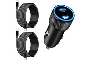 [Apple MFi Certified] iPhone 17 Car Charger, Linocell 90W USB C Car Charger Dual PD Power Cigarette Lighter Adapter with 2Pac