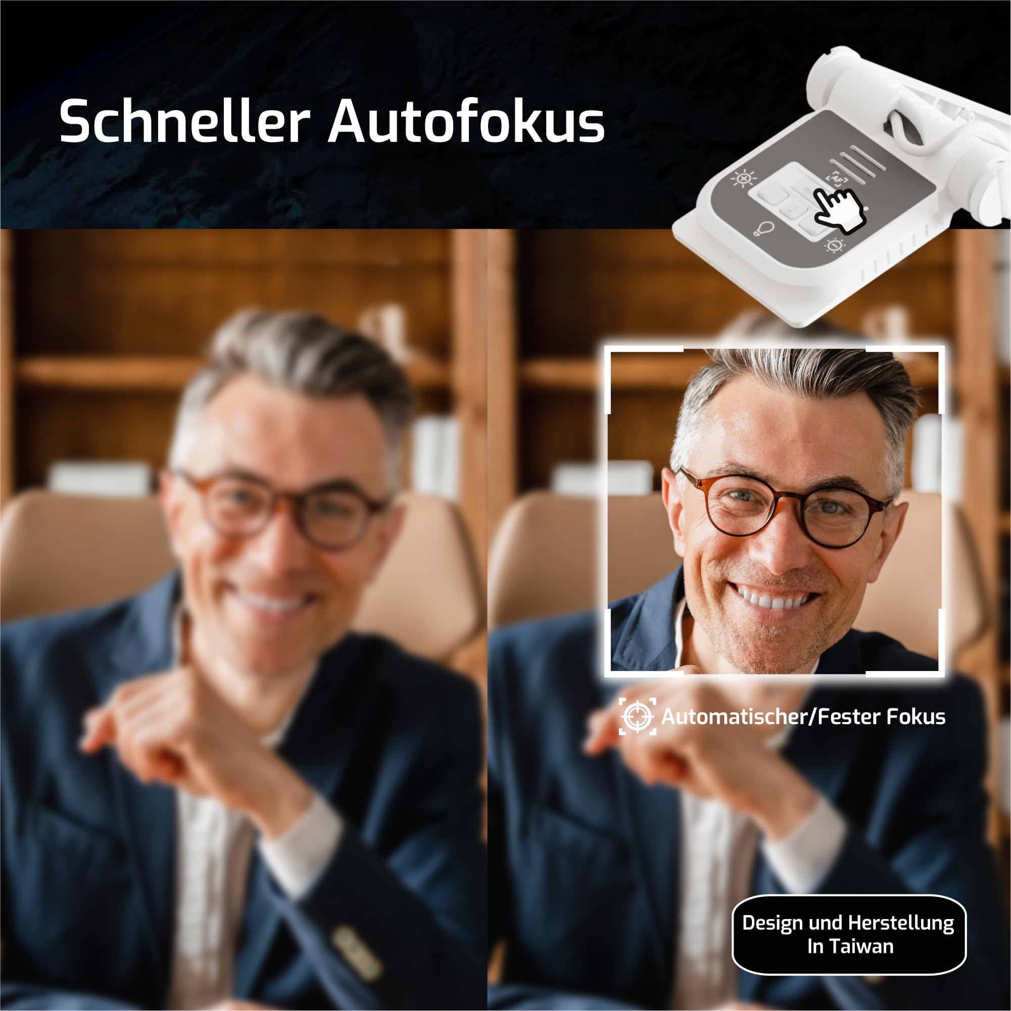 INSWAN INS-Flip 4 – 4K USB Dokumentenkamera/Webcam, 13MP UHD, faltbar, Ultraleicht (305g), Autofokus, Mikrofon & LED, für Unterricht & Webkonferenzen, kompatibel mit macOS, iPad, Windows, Chromebook 4