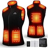 KAWELA Heated Vest Women with Battery Pack, Lightweight Fleece Electric Heating Vest 8-Zones Warming for Winter 149℉ Max
