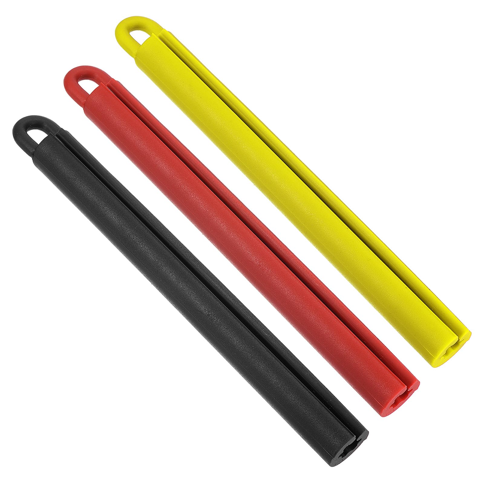PATIKIL 7.5" Pool Cue Hanger, 3Pcs Snooker Billiard Table Cue Stick Rod Sleeve Hanging Tool, 1Pcs Per Color