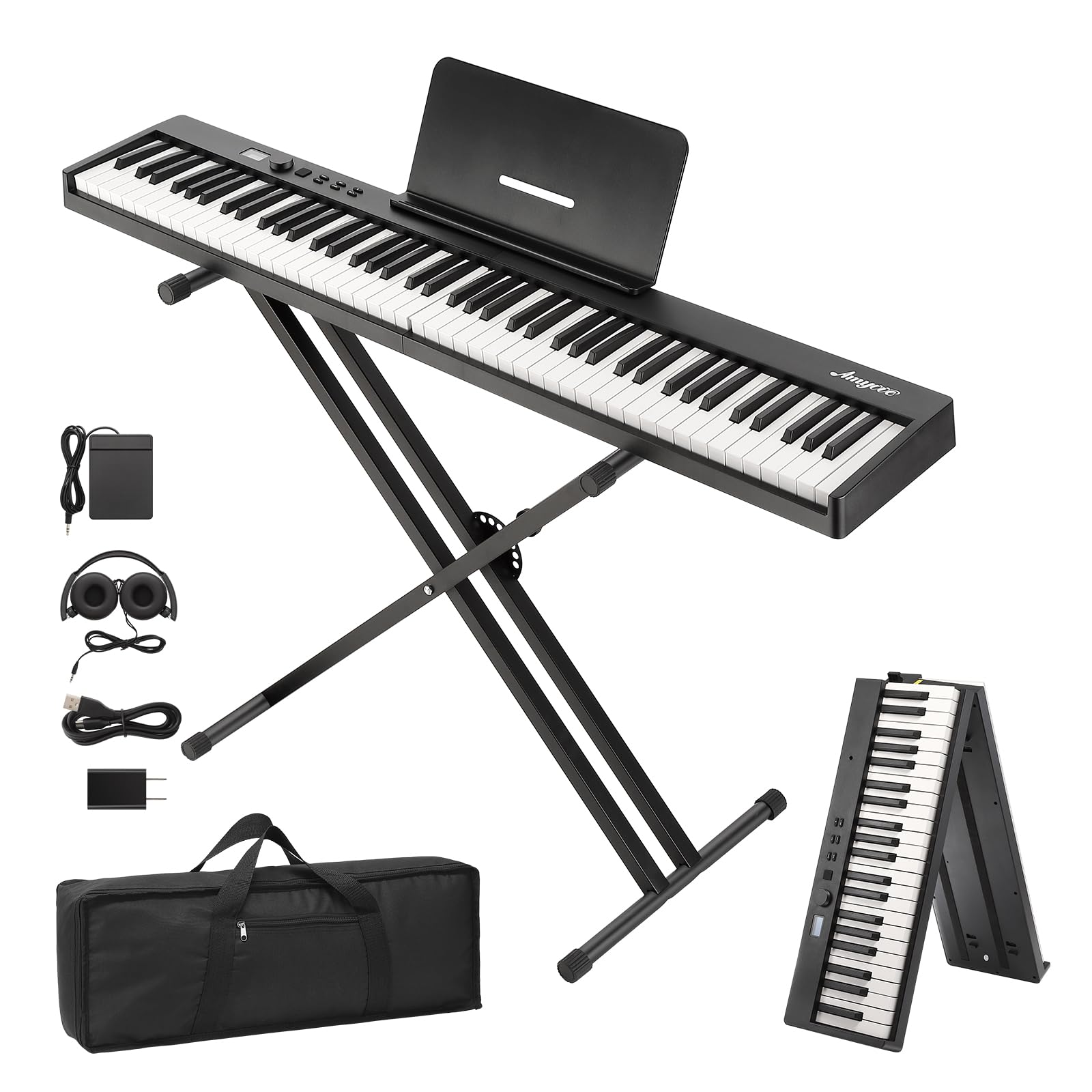 GarveeLife Folding Piano Keyboard,Full Size 88 Key