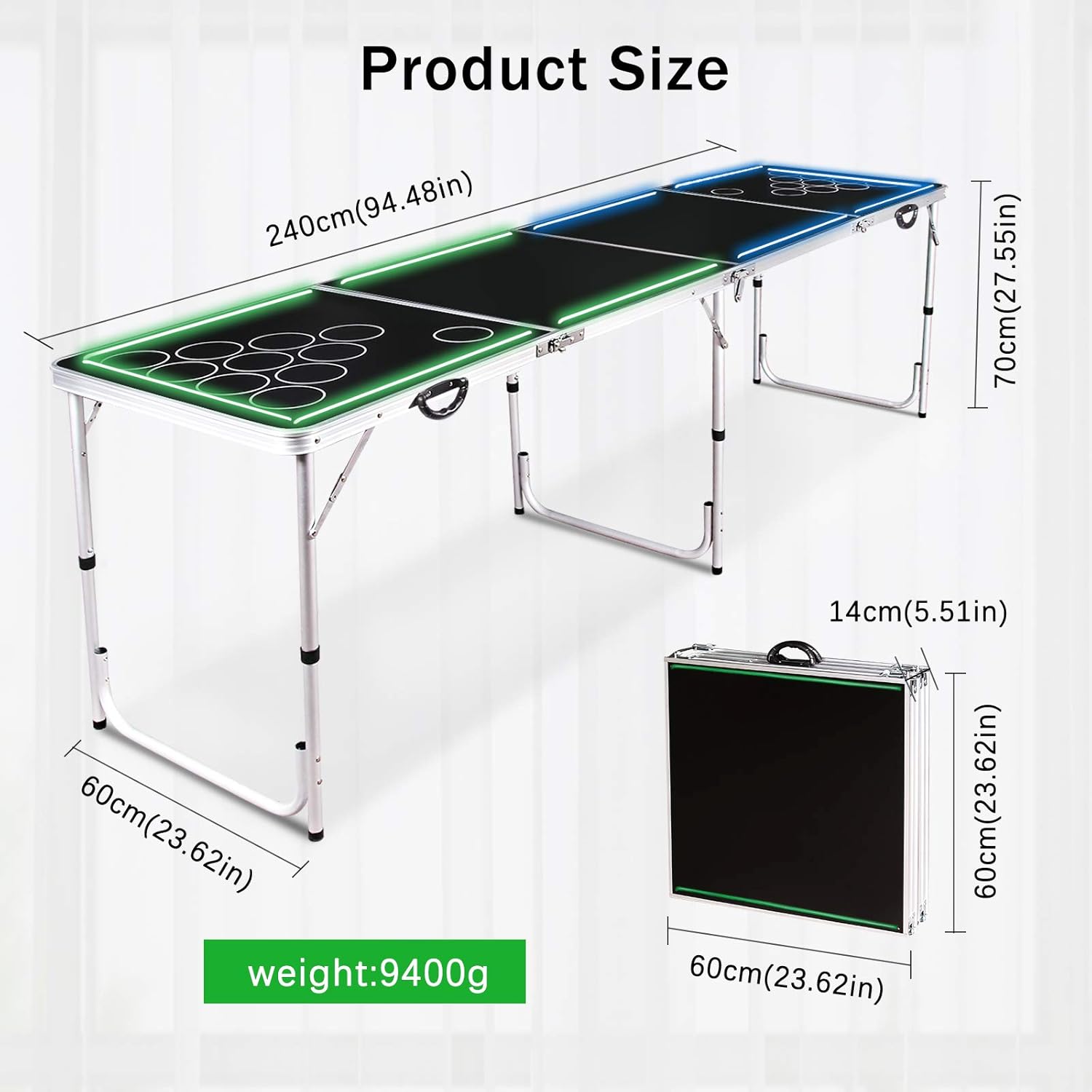 Table Games Folding Table Cup Flip Portable Table Pong